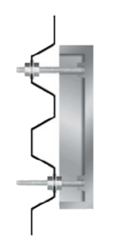 Image of 2a - Corrugated Mount for Cast Metal Letters