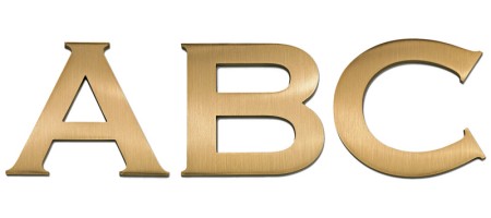 Image of Gemini cast metal letter in COPPERPLATE font style.