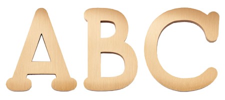 Image of Gemini cast metal letter in FAIRBANKS font style.