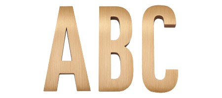 Image of Gemini cast metal letter in HYDROPOWER EXT COND font style.