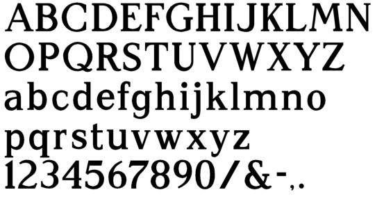 Image of our complete alphabet in Architectural font Plastic Formed dimensional Letters