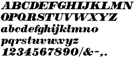 Image of our Bodoni Italic font Formed Plastic Letter