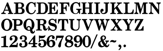 Image of our Century Schoolbook Bold font Formed Plastic Letter