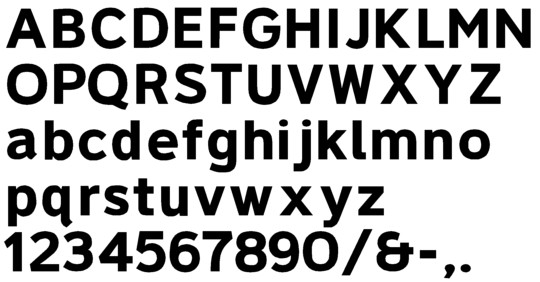 Image of our Clearview One Bold font Formed Plastic Letter