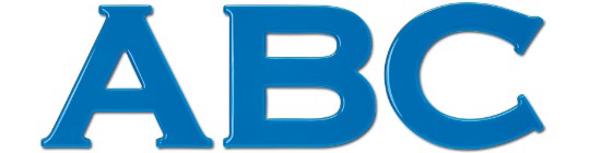 Image of Gatorfoam Office Wall Lettering in copperplate font style.