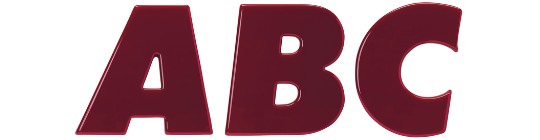 Image of Gatorfoam Office Wall Lettering in futura-extra-bold-italic font style.