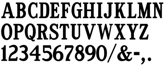 Image of our Gemco font Formed Plastic Letter