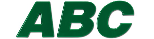 Image of Gatorfoam Office Wall Lettering in helvetica-bold-italic font style.