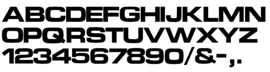 Image of our Microgramma Bold Extended font Formed Plastic Letter