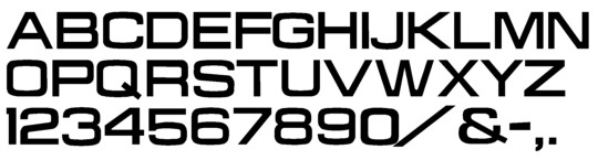 Image of our Microgramma Extended font Formed Plastic Letter