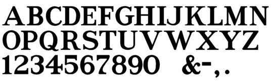 Image of our Roman Neo SB font Formed Plastic Letter