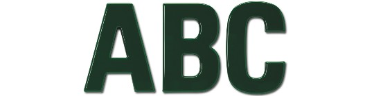 Image of Gatorfoam Office Wall Lettering in univers-67 font style.