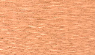 Image of Brushed-Copper GemLeaf gilding for laminated acrylic letters.