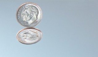 Image of Polished-Aluminum GemLeaf gilding for laminated acrylic letters.