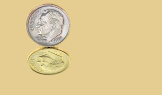 Image of Polished-Brass GemLeaf gilding for laminated acrylic letters.