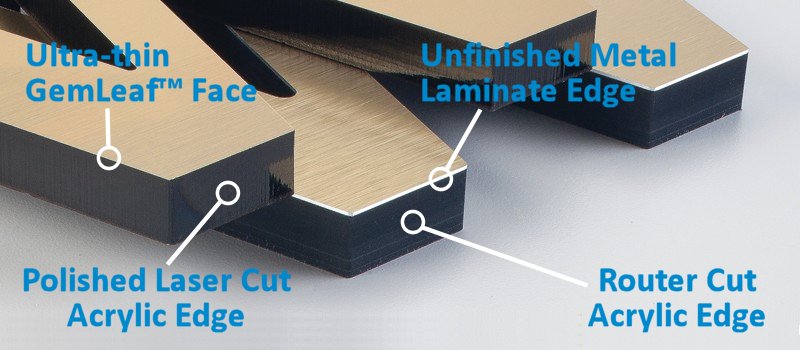 Image of Gemini GemLeaf vs. Gemini metal laminated acrylic.