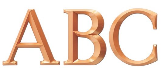 Image of Gemini injection molded minnesota letter in Architectural font style.